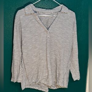 Striped Black and White Women's Top